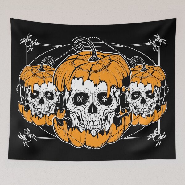 Item preview, Skull-Pumpkin-Halloween designed and sold by vonKowen.