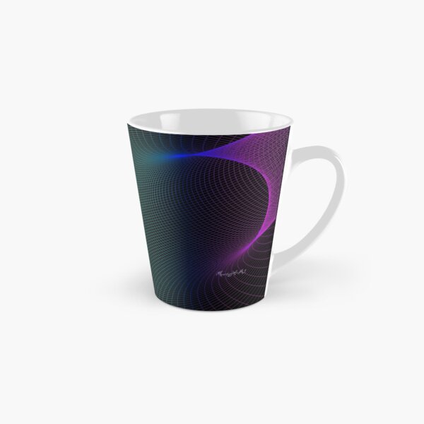 Buntes Netzgitter mit schwarzem Hintergrund Tasse (konisch)
