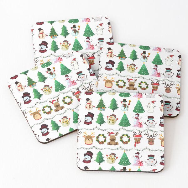 Item preview, Cute Christmas Snowman and trees on Snow Background designed and sold by Gifty-Designs.