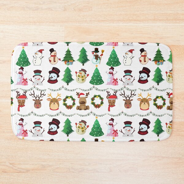 Item preview, Cute Christmas Snowman and trees on Snow Background designed and sold by Gifty-Designs.