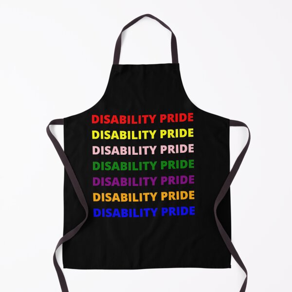 Item preview, DISABILITY PRIDE RAINBOW REPETITIVE TEXT designed and sold by uniqueitems.