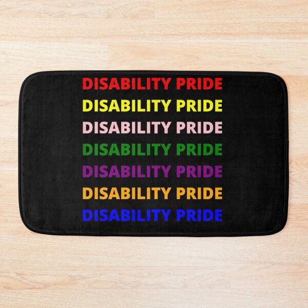 Item preview, DISABILITY PRIDE RAINBOW REPETITIVE TEXT designed and sold by uniqueitems.