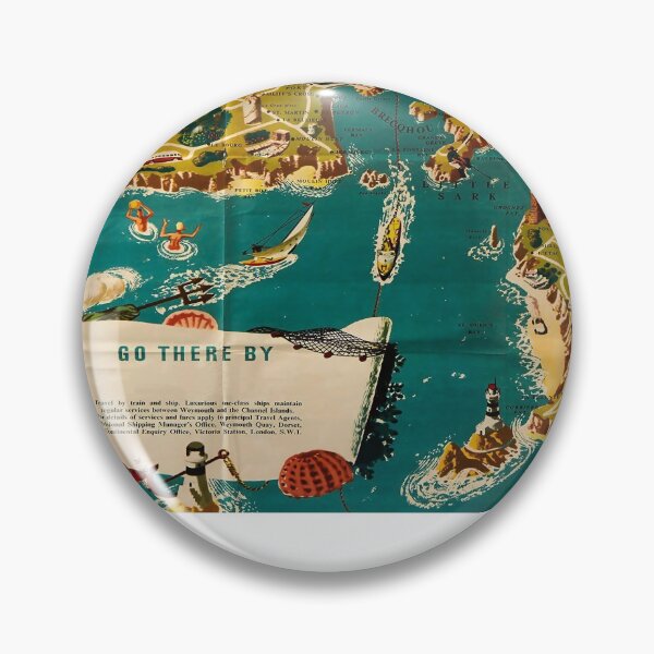 Item preview, Channel Islands retro poster designed and sold by CorasPosters.