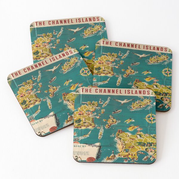 Item preview, Channel Islands retro poster designed and sold by CorasPosters.