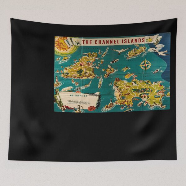 Item preview, Channel Islands retro poster designed and sold by CorasPosters.