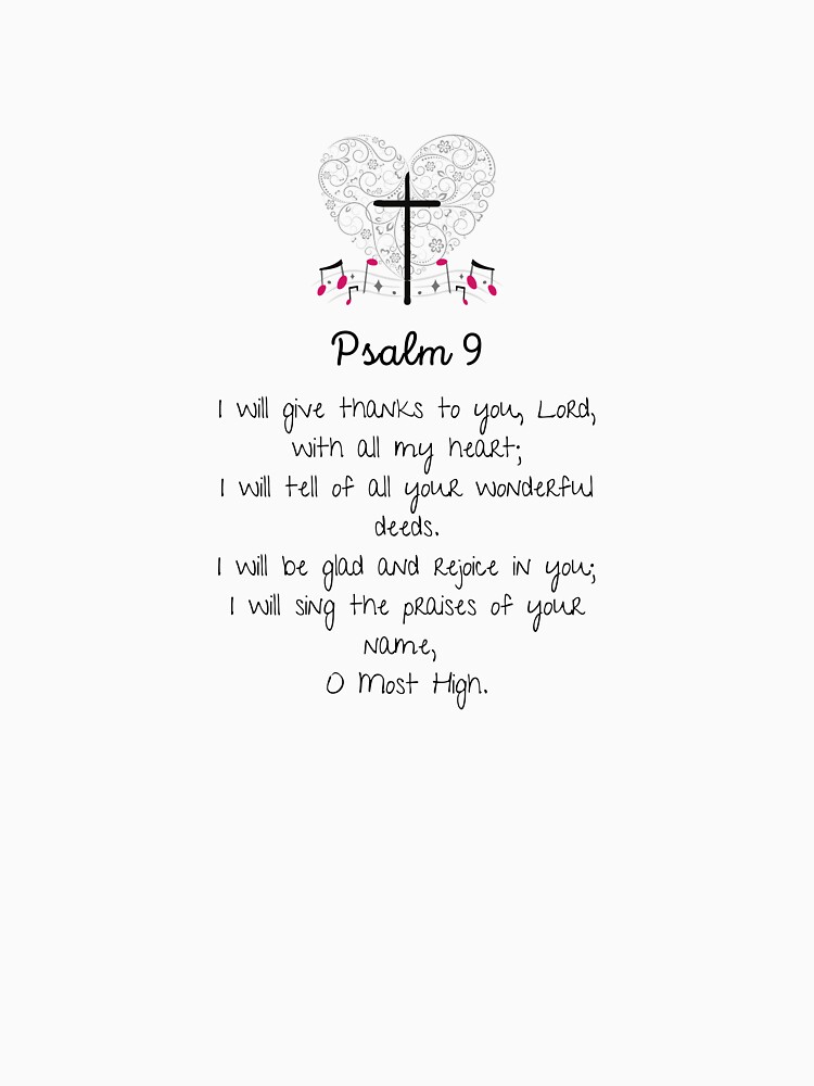 Psalm 9 I will give thanks to you Lord, with all my heart by MargueriteFaure