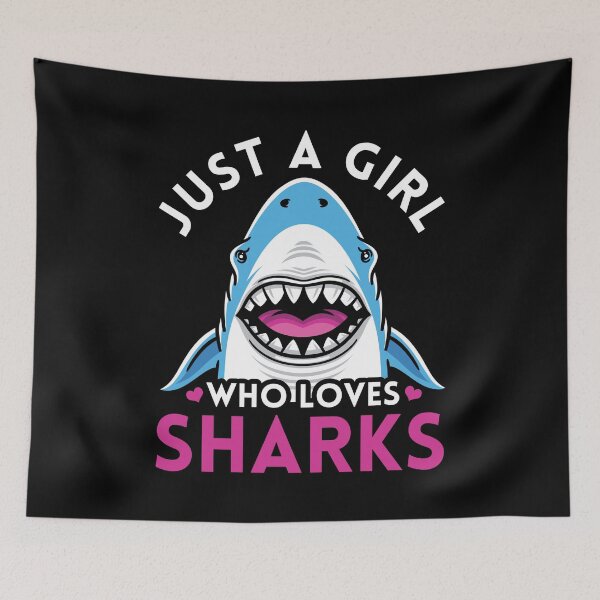 Item preview, Just A Girl Who Loves Shark designed and sold by bestshirtdesign.