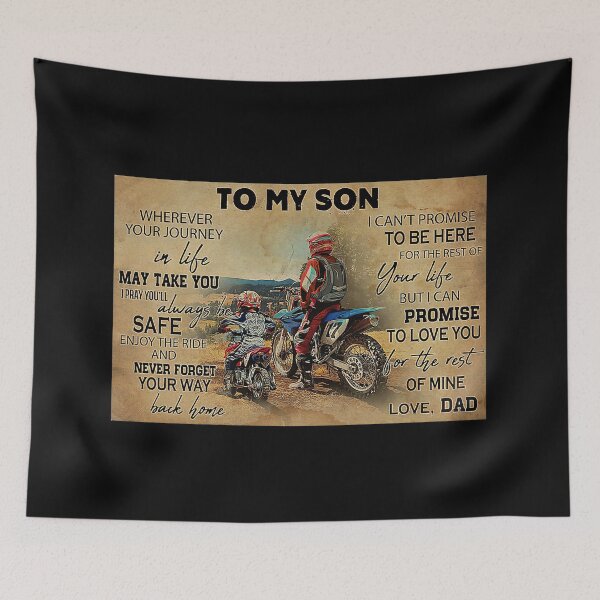 Item preview, To My Son Wherever Your Journey In Life - Dad And Son Biker Dirt Bike designed and sold by scrambledpeg.