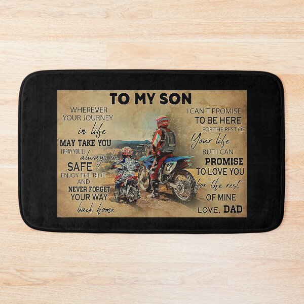 Item preview, To My Son Wherever Your Journey In Life - Dad And Son Biker Dirt Bike designed and sold by scrambledpeg.