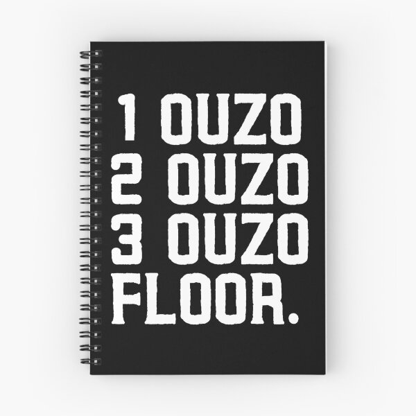 Item preview, 1 Ouzo, 2 Ouzo, 3 Ouzo, Floor Funny Drink Alcohol Gift designed and sold by TheStudioBee.