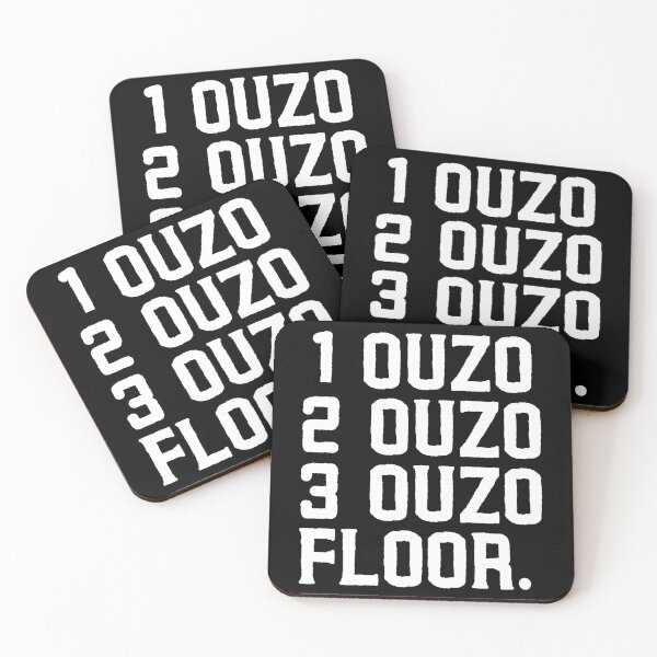Item preview, 1 Ouzo, 2 Ouzo, 3 Ouzo, Floor Funny Drink Alcohol Gift designed and sold by TheStudioBee.