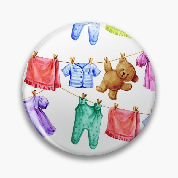 Item preview, Baby clothes and Teddy bears on a rope designed and sold by Irina Ivanova.