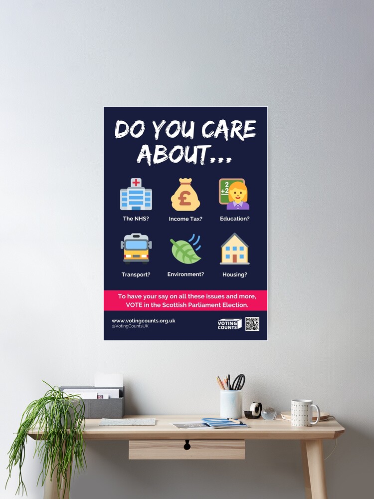 Thumbnail 2 of 3, Poster, Scottish Parliament Election designed and sold by VotingCounts.