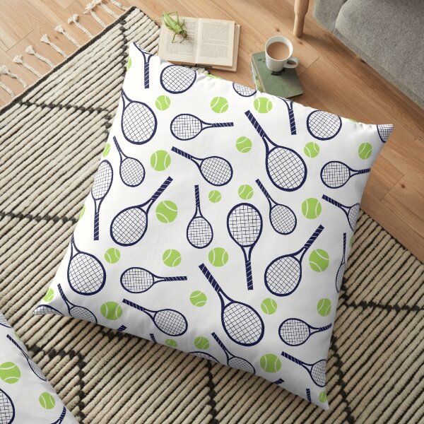 Tennis racket and ball Floor Pillow