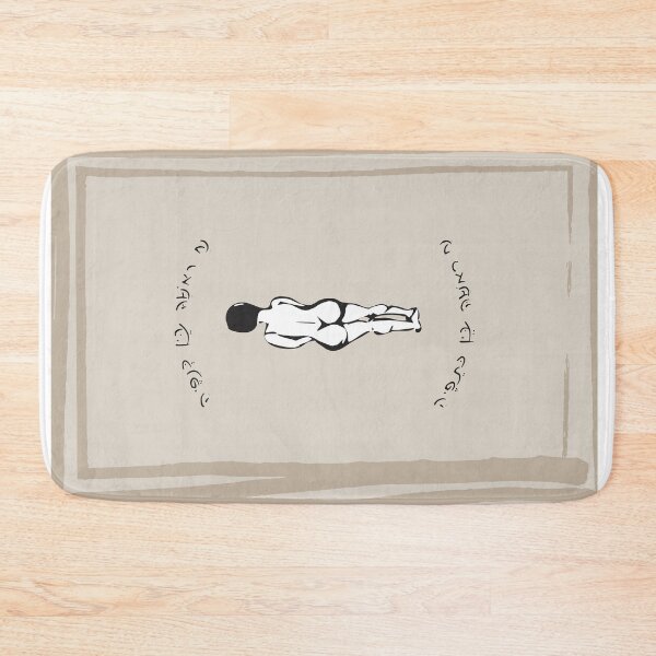 woman illustration Bath Mat