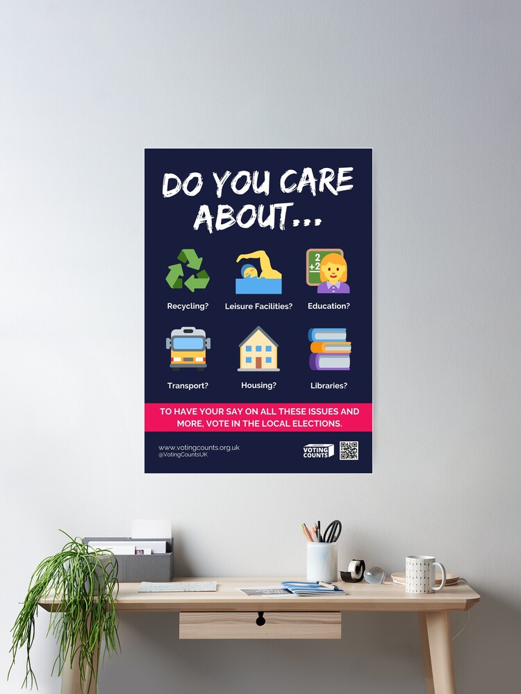 Thumbnail 2 of 3, Poster, Local Elections designed and sold by VotingCounts.