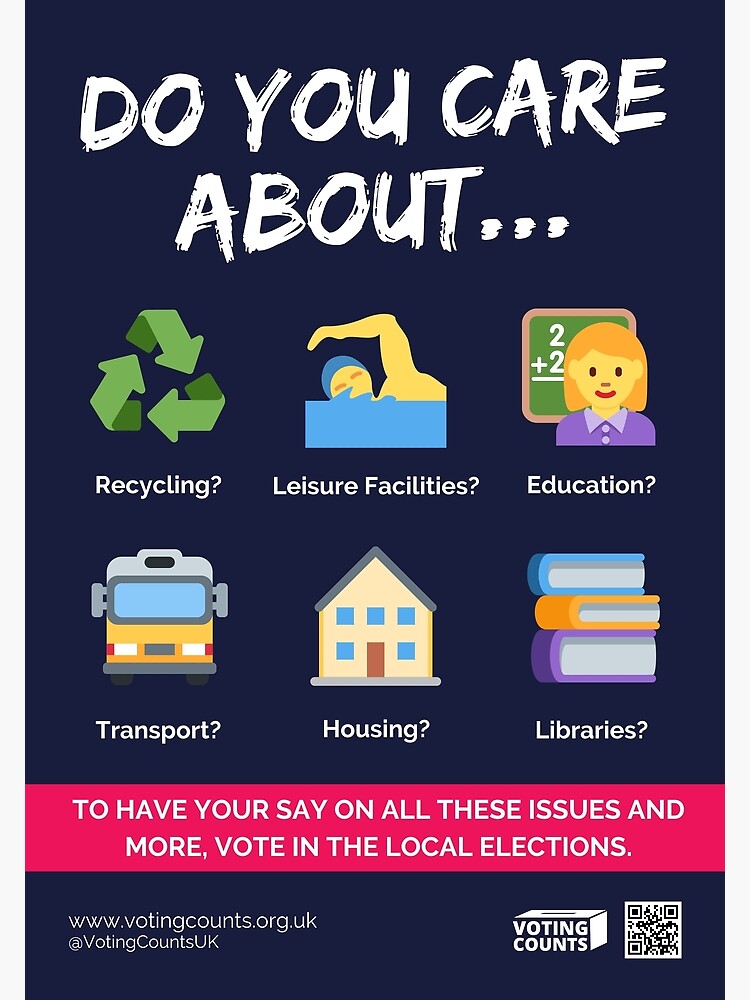 Thumbnail 3 of 3, Poster, Local Elections designed and sold by VotingCounts.