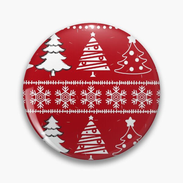 Item preview,  Cute Christmas Decorations and Trees on Red Christmas Background designed and sold by Gifty-Designs.