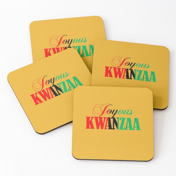Item preview, Joyous Kwanzaa Kinara Candles Colors Typography designed and sold by URSparklingShop.