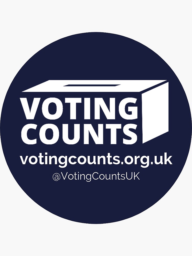 Thumbnail 3 of 3, Sticker, Voting Counts Logo designed and sold by VotingCounts.