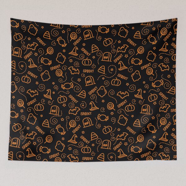 Item preview, Halloween spooky signs pattern with swirl  fireworks  designed and sold by Arch4Design.