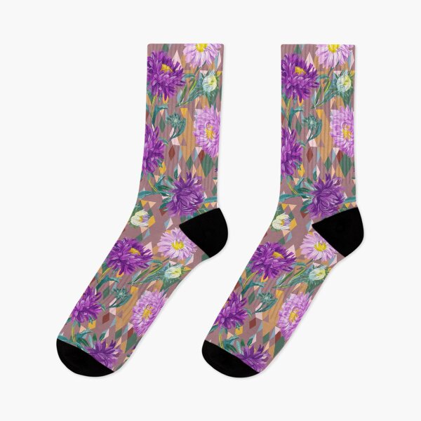 Item preview, Asters on cocoa background designed and sold by Irina Ivanova.