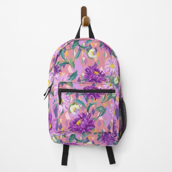 Item preview, Asters on pink background designed and sold by Irina Ivanova.