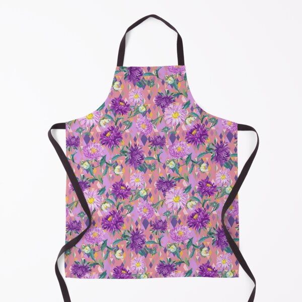 Item preview, Asters on pink background designed and sold by Irina Ivanova.