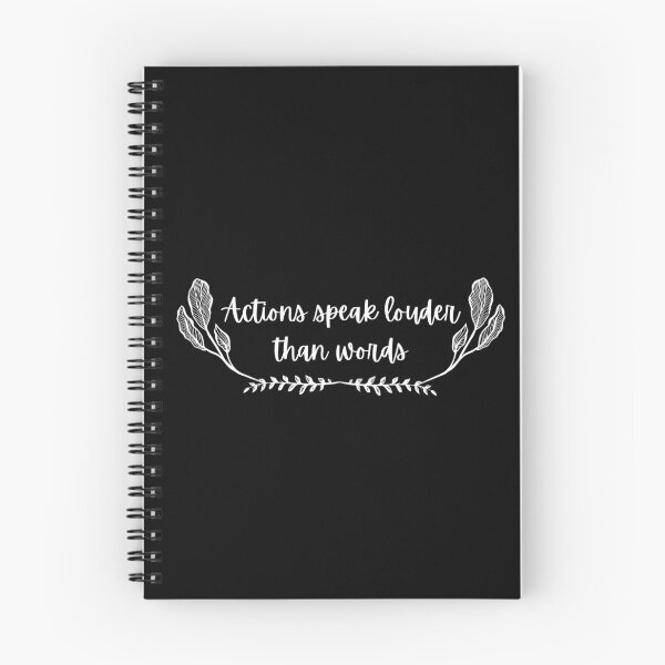Item preview, Actions Speak Louder Than Words Black And White Cute Minumalist  Design designed and sold by zedonee.