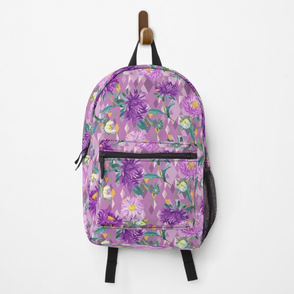 Item preview, Asters on violet Argyle background designed and sold by Irina Ivanova.