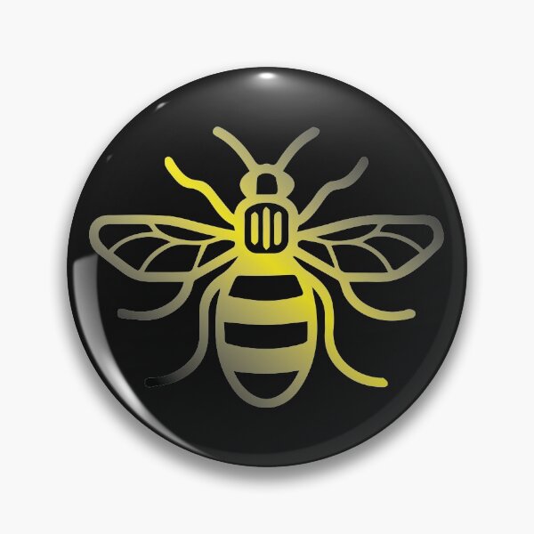 Item preview, Manchester Worker Bee In Yellow and Black designed and sold by HeffDesigns.