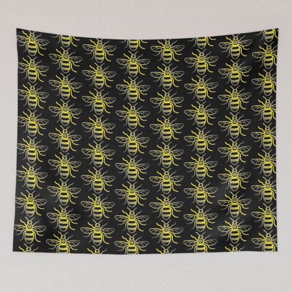 Item preview, Manchester Worker Bee In Yellow and Black designed and sold by HeffDesigns.