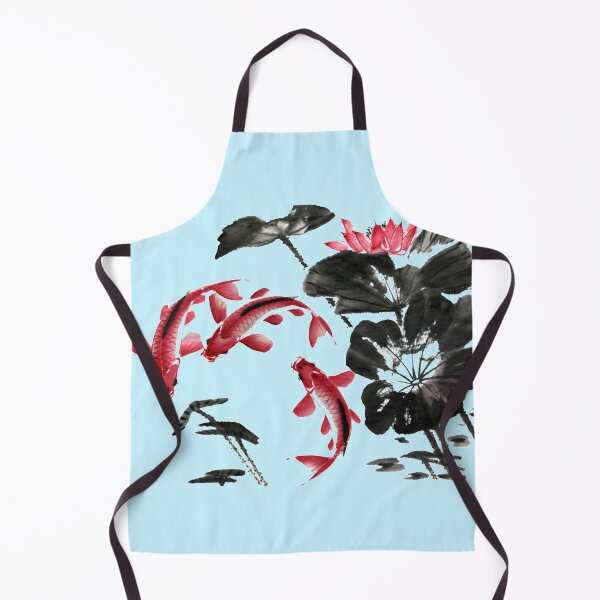 Item preview, Red koi fish and lotus flower designed and sold by MisoraA.