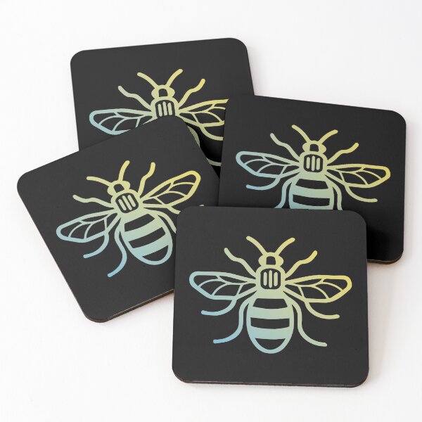 Item preview, Manchester Worker Bee in sky blue and yellow designed and sold by HeffDesigns.