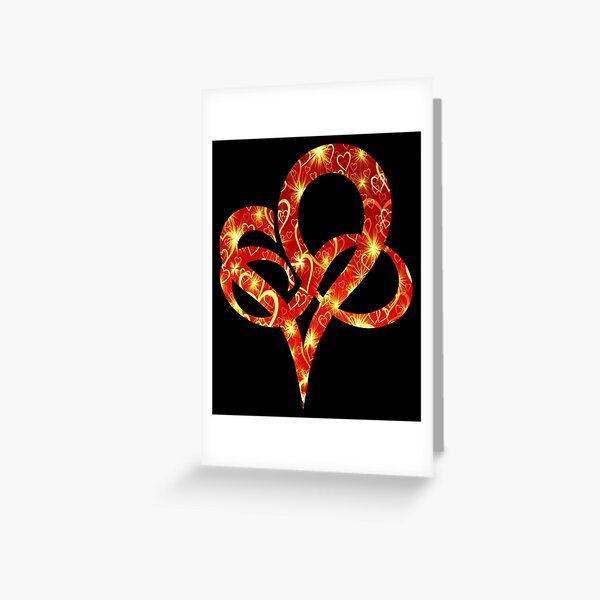 Glitter heart INFINITY HEART with Emitting Sparks Hearts and Stars Greeting Card