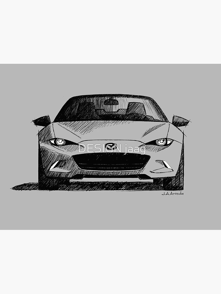 My drawing of the Japanese roadster car ND