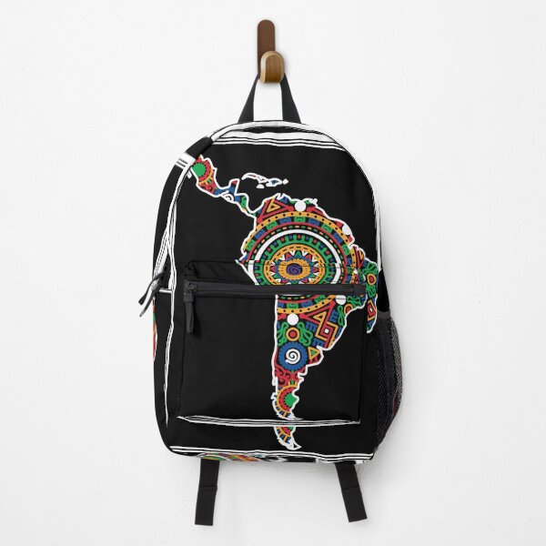 Item preview, LATIN SOUTH AMERICA DECORATED MAP - linework designed and sold by Xotico Design.