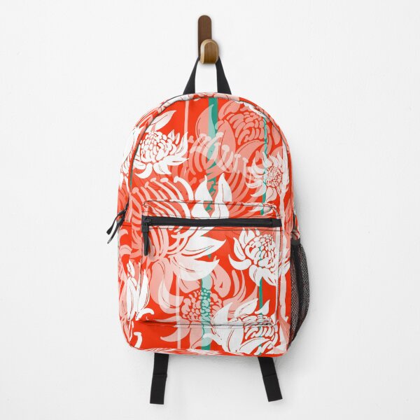 Item preview, Pattern with Telopea flowers on red background designed and sold by Irina Ivanova.