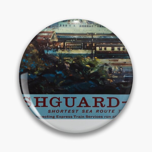 Item preview, Fishguard-Rosslare retro poster designed and sold by CorasPosters.