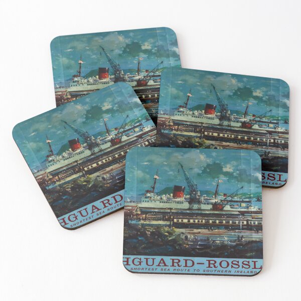 Item preview, Fishguard-Rosslare retro poster designed and sold by CorasPosters.