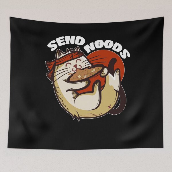 Item preview, Send Noods Cat with a Miso Ramen Bowl designed and sold by Basti09.