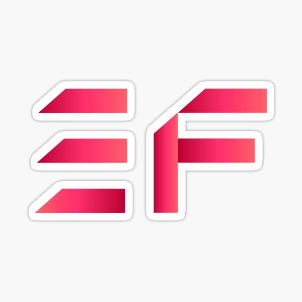 Item preview, EF letter mark with pink gradient shades designed and sold by DBkaushal.