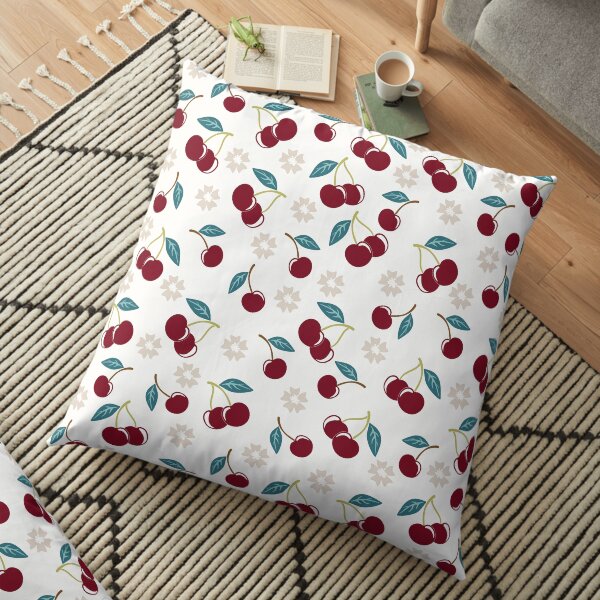 Cherry Polkadot Floor Pillow