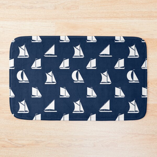 Item preview, White Sailboats Blue Background Design designed and sold by MrRoccoBlue.