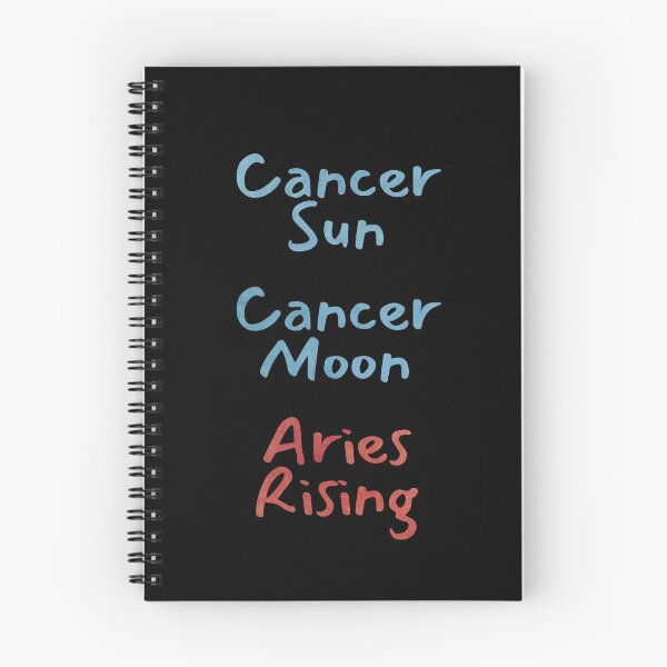 Item preview, Cancer Sun Cancer Moon Aries Rising Text designed and sold by leomooncreates.