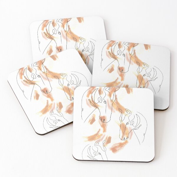 Item preview, Animal zoo print horse art painting lines designed and sold by Alillluna.