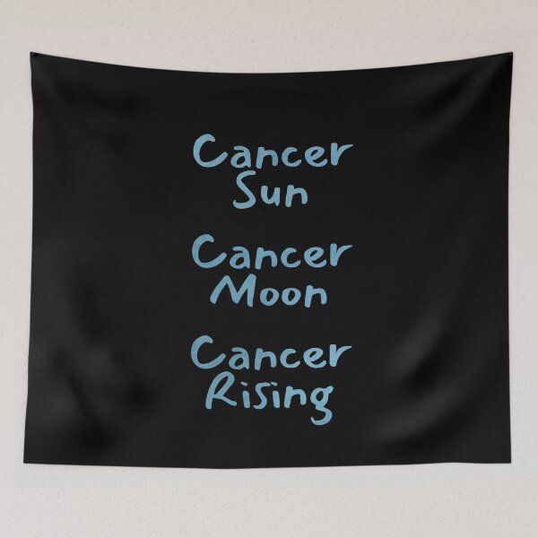 Item preview, Cancer Sun Cancer Moon Cancer Rising Text designed and sold by leomooncreates.