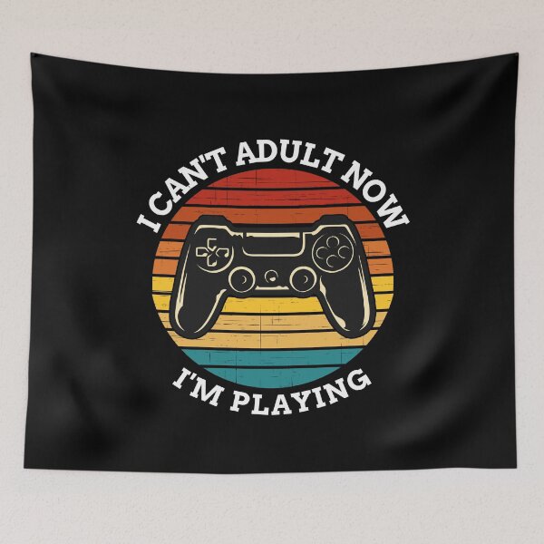 Item preview, I Can't Adult Now I'm Playing Vintage Video Game designed and sold by TheStudioBee.