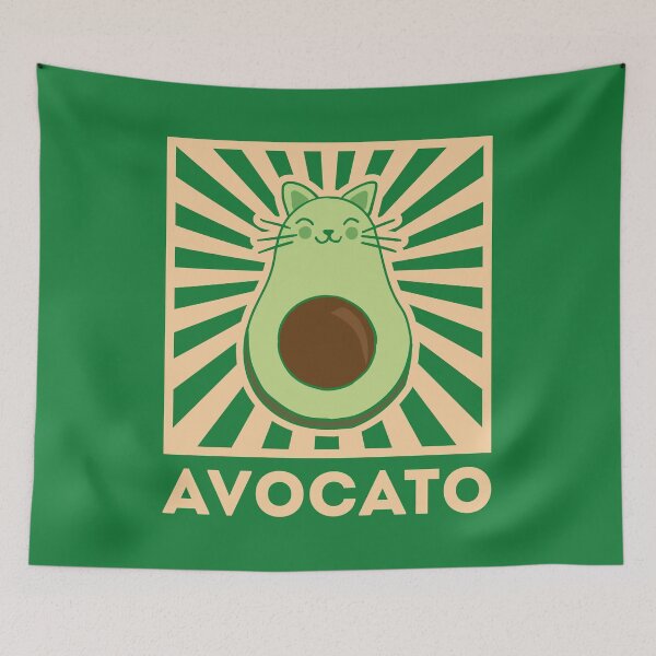 Item preview, Avocato Cat Avocado Vegan Funny Retro Vintage Green designed and sold by OdmiDesign.