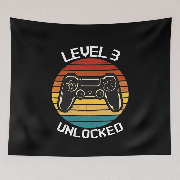 Item preview, Level 3 Unlocked Vintage Birthday Video Game designed and sold by TheStudioBee.